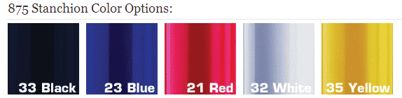 875 Popular Tensabarrier Plastic Post Color Options