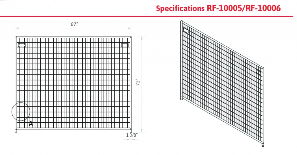 Single Welded Wire Permiter Fence Panel Specs