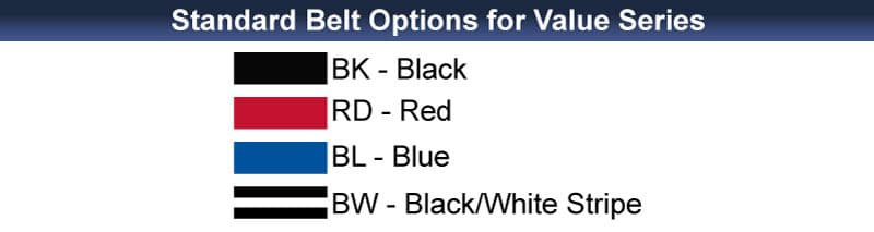 Value Series Retracta-Belt Belt Color Options