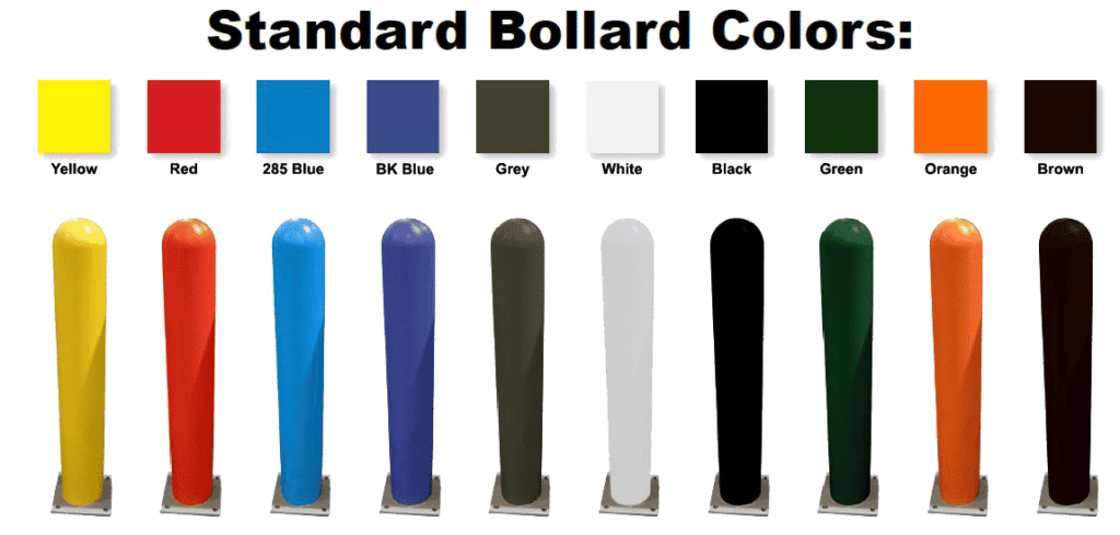 Standard (Stock) Bollard Color Options