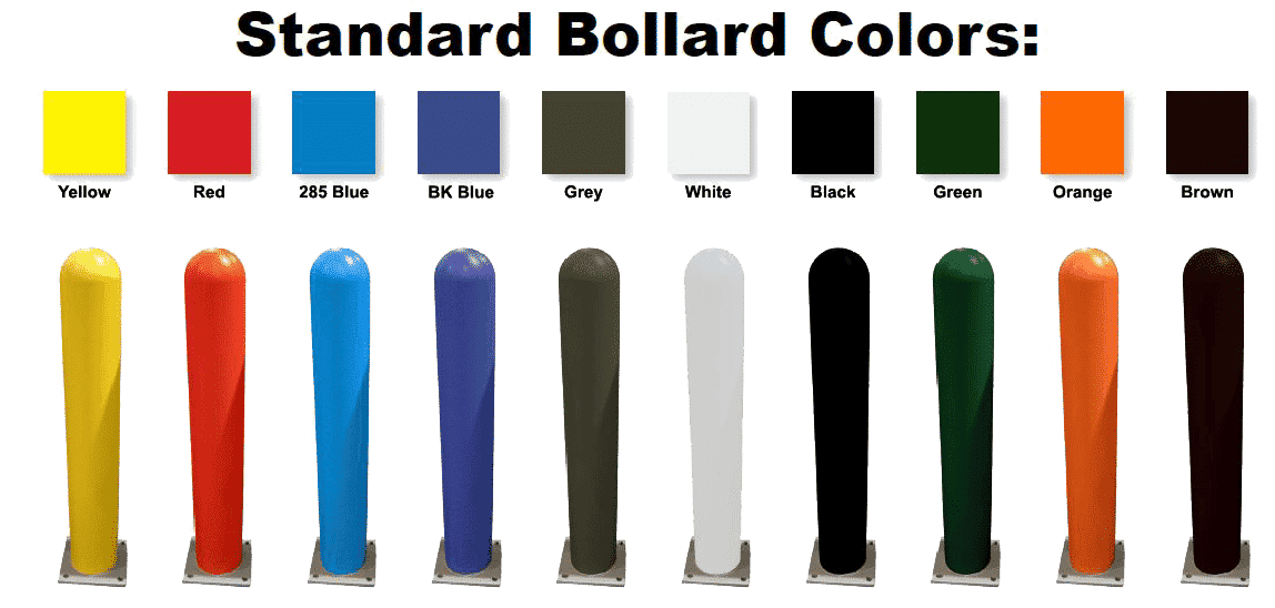 Standard (Stock) Bollard Color Options