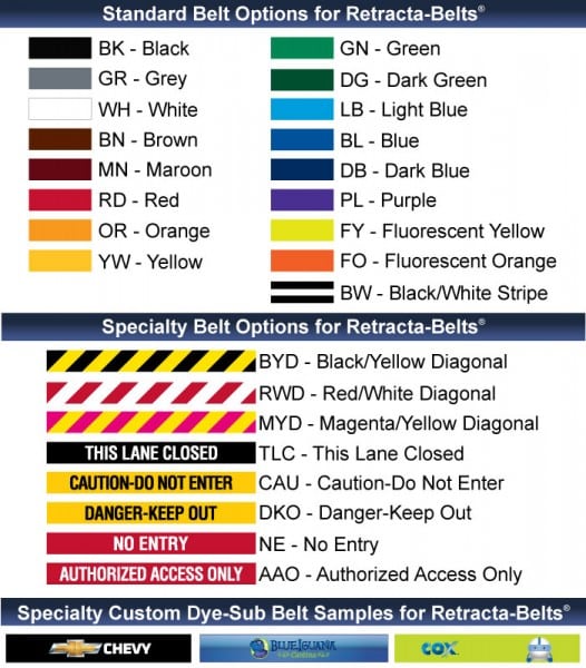 Retracta Belt Prime Color Options