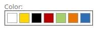 Plastic Stanchion Color Options