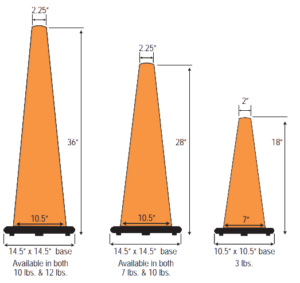 Plasticade Traffic Cone Dimensions