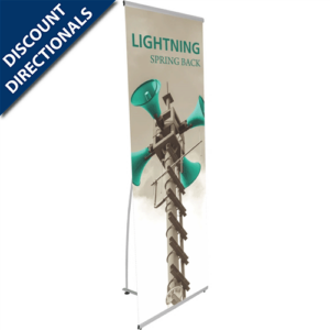 Lightning Spring-Back Banner With Stand