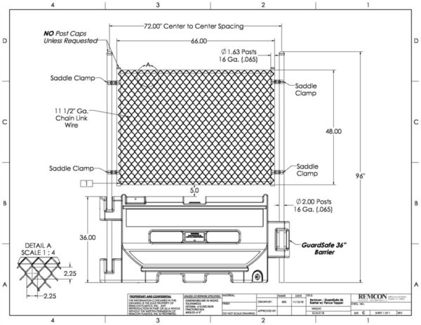 Guardsafe Fence Topper 36 Specs