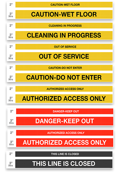 Retractable Belt Barriers 10 Stock Message Belt Options