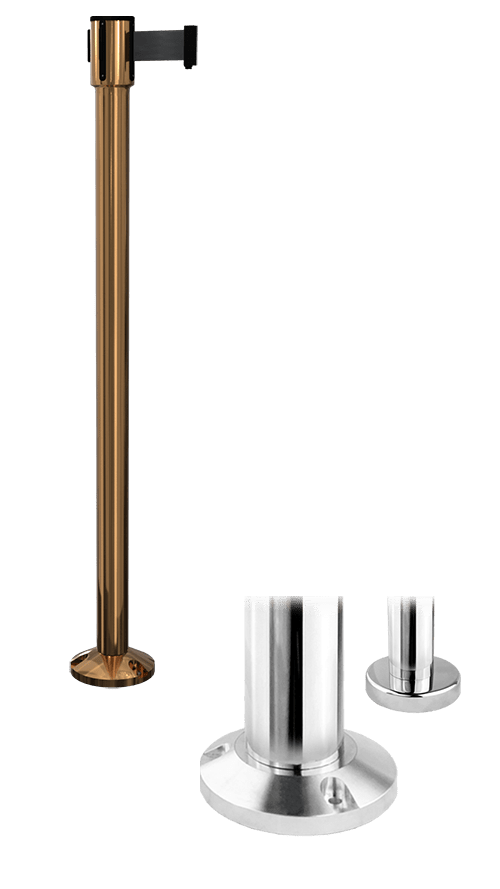 Roller Barrier Movable Stanchion with Wheels Fixed or Permanent Belt Stanchions