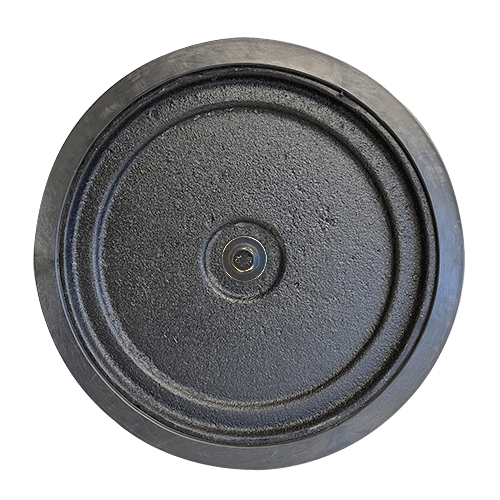 KromaPaintedGuideImg full circumference floor protection feature on belt stanchion posts