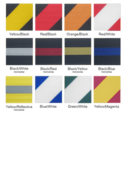 Retractable Belt Barriers 9 Striped Color Belt Options