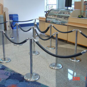 Rope Stanchion In Use