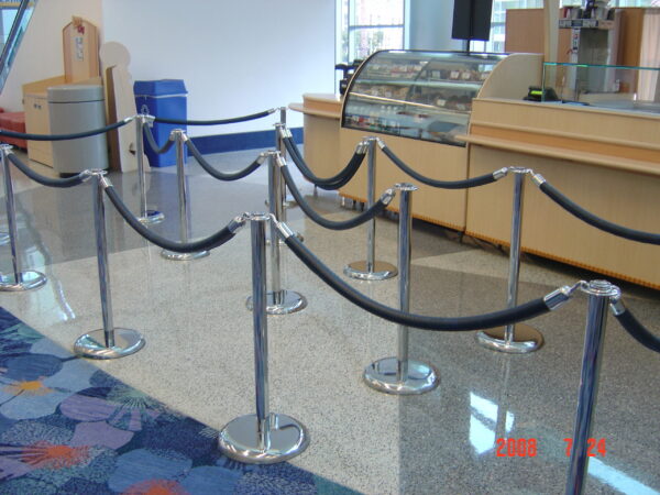 Rope Stanchion In Use