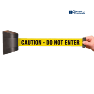 WallPro 450 Magnetic Retractable Wall Belt Barrier caution do not enter