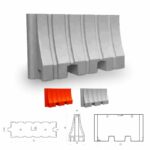 RRM 72-in-x-42-in-Water-filled-Barrier-White