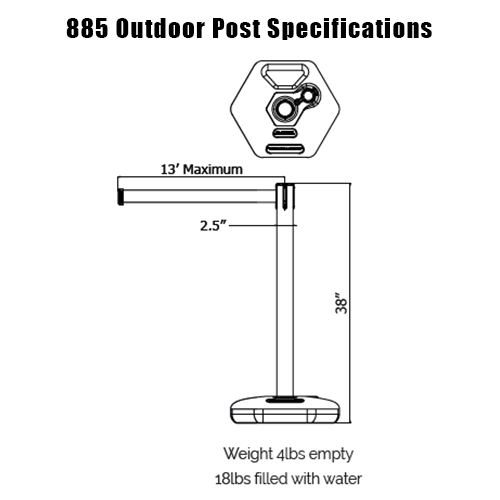 885 Outdoor Stanchion Specs